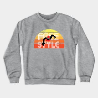 Retro Freestylin Womens Swimming 2 Crewneck Sweatshirt